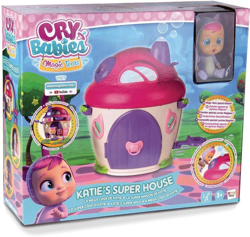 Игровой набор Crybabies Magic Tears: Плачущий младенец Кэти в комплекте с домиком и аксессуарами  